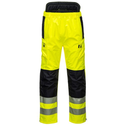 Portwest PW342 Hi-Vis Extreme vízálló jól láthatósági munkavédelmi nadrág - Sárga/Fekete