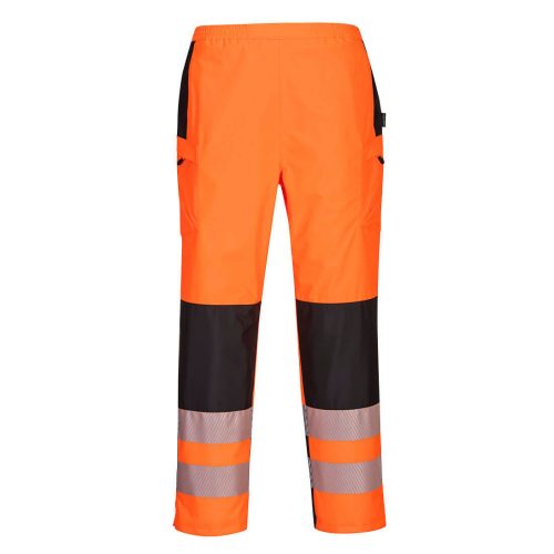 Portwest PW386 Hi-Vis női vízálló jól láthatósági munkavédelmi esőnadrág - Narancs/ Fekete