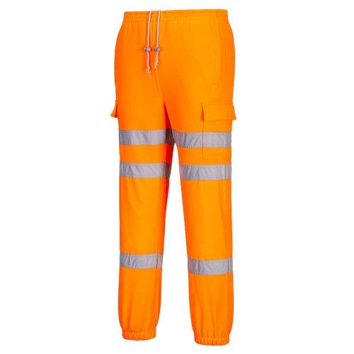 Portwest RT48 Hi-Vis Jogging vasúti jól láthatósági munkavédelmi nadrág - Narancs