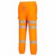 Portwest RT48 Hi-Vis Jogging vasúti jól láthatósági munkavédelmi nadrág - Narancs