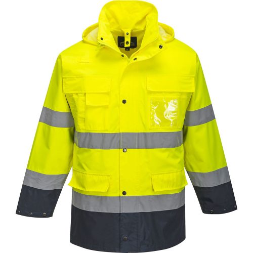 Portwest S162 Hi-Vis Lite 3in1 vízálló jól láthatósági munkavédelmi kabát - Sárga/Navy