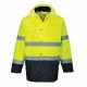 Portwest S166 Hi-Vis Lite Traffic kapucnis vízálló jól láthatósági munkavédelmi dzseki - Sárga/ Navy