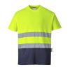 Portwest S173 Hi-Vis Cotton Comfort jól láthatósági munkavédelmi póló - Narancs/Navy