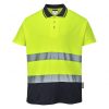 Portwest S174 Hi-Vis Cotton Comfort kéttónusú vasúti jól láthatósági munkavédelmi póló - Narancs/Navy 