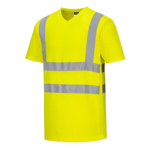 Portwest S179 Hi-Vis rövid ujjú jól láthatósági munkavédelmi póló - Sárga