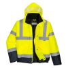 Portwest S266 Hi-Vis vízálló jól láthatósági munkavédelmi bomber kabát - Narancs/Navy