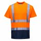 Portwest S378 Hi-Vis jól láthatósági munkavédelmi póló - Narancs/Navy