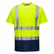 Portwest S378 Hi-Vis jól láthatósági munkavédelmi póló - Sárga/Navy