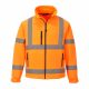 Portwest S424 Hi-Vis vízálló jól láthatósági munkavédelmi softshell dzseki - Narancs