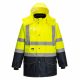 Portwest S426 Hi-Vis Traffic 7in1 vízálló jól láthatósági munkavédelmi kabát - Sárga/Navy