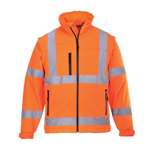 Portwest S428 Hi-Vis vízálló jól láthatósági munkavédelmi softshell dzseki - Narancs