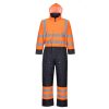 Portwest S485 Hi-Vis bélelt vízálló jól láthatósági munkavédelmi overál - Narancs/ Navy