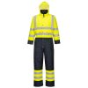 Portwest S485 Hi-Vis bélelt vízálló jól láthatósági munkavédelmi overál - Narancs/ Navy