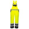 Portwest S488 Hi-Vis vízálló jól láthatósági munkavédelmi kantáros esőnadrág - Narancs/Navy