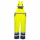 Portwest S488 Hi-Vis vízálló jól láthatósági munkavédelmi kantáros esőnadrág - Sárga/Navy