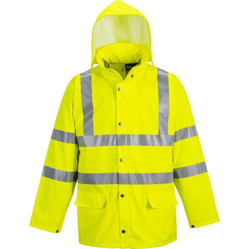 Portwest S491 Sealtex Ultra Hi-Vis kapucnis vízálló jól láthatósági munkavédelmi kabát - Sárga