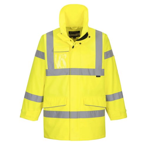 Portwest S590 Hi-Vis Extreme vízálló jól láthatósági munkavédelmi esőkabát - Sárga