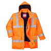 Portwest S778 Bizflame Rain Hi-Vis antisztatikus vízálló jól láthatósági munkavédelmi kabát - Narancs