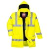 Portwest S778 Bizflame Rain Hi-Vis antisztatikus vízálló jól láthatósági munkavédelmi kabát - Narancs