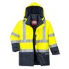 Portwest S779 Bizflame Hi-Vis antisztatikus munkavédelmi kabát - Narancs/Navy 