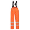 Portwest S781 Bizflame Rain Hi-Vis bélelt antisztatikus jól láthatósági munkavédelmi kantáros nadrág - Narancs