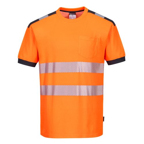 Portwest T181 Hi-Vis jól láthatósági póló - Narancs/Szürke