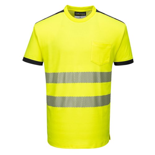 Portwest T181 Hi-Vis jól láthatósági póló - Sárga/Fekete