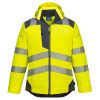 Portwest T400 Hi-Vis vízálló jól láthatósági munkavédelmi télikabát -  Narancs/Fekete