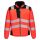 Portwest T402 Hi-Vis vízálló jól láthatósági munkavédelmi softshell kabát - Piros/Fekete