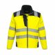 Portwest T402 Hi-Vis vízálló jól láthatósági munkavédelmi softshell kabát - Sárga/Fekete