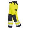 Portwest TX51 Hi-Vis Lyon Texpel bevonatú jól láthatósági munkavédelmi nadrág - Narancs/Navy 