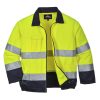 Portwest TX70 Hi-Vis Madrid Texpel bevonatú jól láthatósági munkavédelmi kabát - Narancs/Navy 