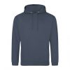 Just Hoods AWJH001 College pamut kapucnis pulóver - Airforce Blue