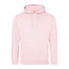 Just Hoods AWJH001 College pamut kapucnis pulóver - Baby Pink