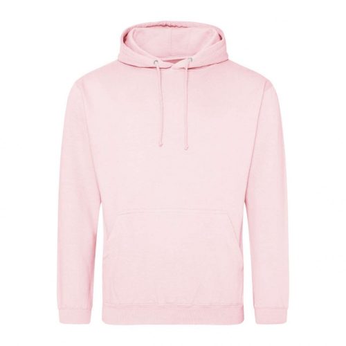 Just Hoods AWJH001 College pamut kapucnis pulóver - Baby Pink