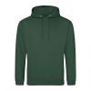 Just Hoods AWJH001 College pamut kapucnis pulóver - Bottle Green