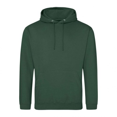 Just Hoods AWJH001 College pamut kapucnis pulóver - Bottle Green