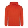 Just Hoods AWJH001 College pamut kapucnis pulóver - Burnt Orange