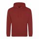 Just Hoods AWJH001 College pamut kapucnis pulóver - Brick Red