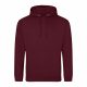 Just Hoods AWJH001 College pamut kapucnis pulóver - Burgundy