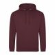 Just Hoods AWJH001 College pamut kapucnis pulóver - Burgundy Smoke