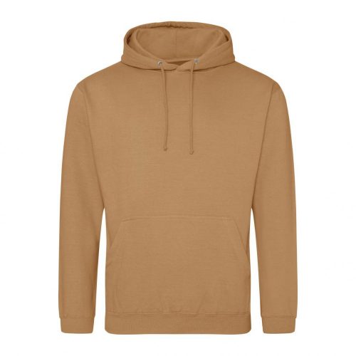 Just Hoods AWJH001 College pamut kapucnis pulóver - Caramel Latte