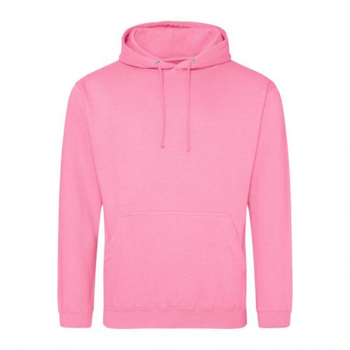 Just Hoods AWJH001 College pamut kapucnis pulóver - Candyfloss Pink  