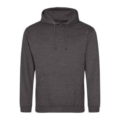 Just Hoods AWJH001 College pamut kapucnis pulóver - Charcoal  