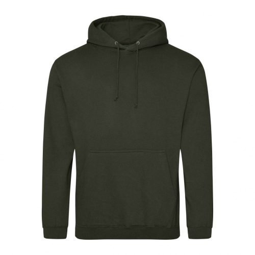 Just Hoods AWJH001 College pamut kapucnis pulóver - Combat Green  