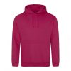 Just Hoods AWJH001 College pamut kapucnis pulóver - Cranberry  