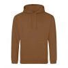 Just Hoods AWJH001 College pamut kapucnis pulóver - Caramel Toffee  