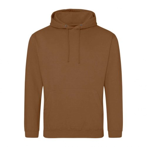 Just Hoods AWJH001 College pamut kapucnis pulóver - Caramel Toffee  