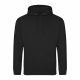 Just Hoods AWJH001 College pamut kapucnis pulóver - Deep Black  