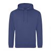 Just Hoods AWJH001 College pamut kapucnis pulóver - Denim Blue  